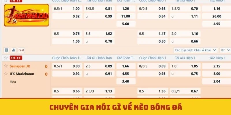 Chuyên gia nói gì về kèo bóng đá