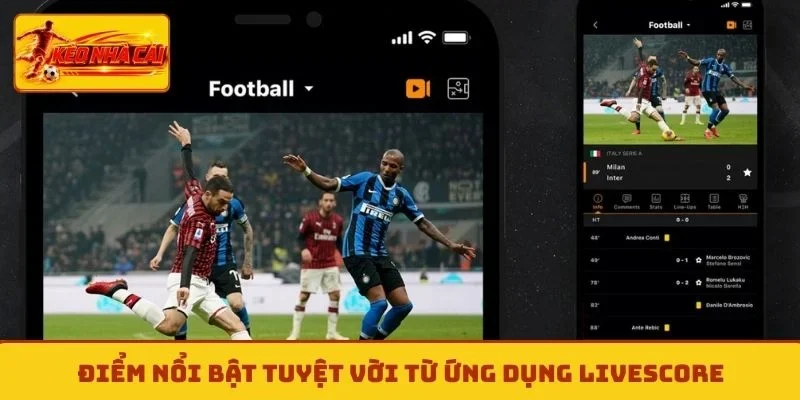 Điểm nổi bật tuyệt vời từ ứng dụng livescore