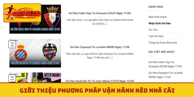 Giới thiệu phương pháp vận hành kèo nhà cái