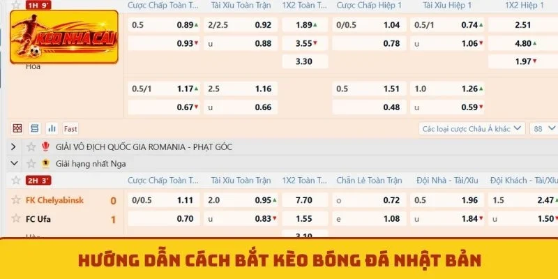 Hướng dẫn cách bắt kèo bóng đá Nhật Bản